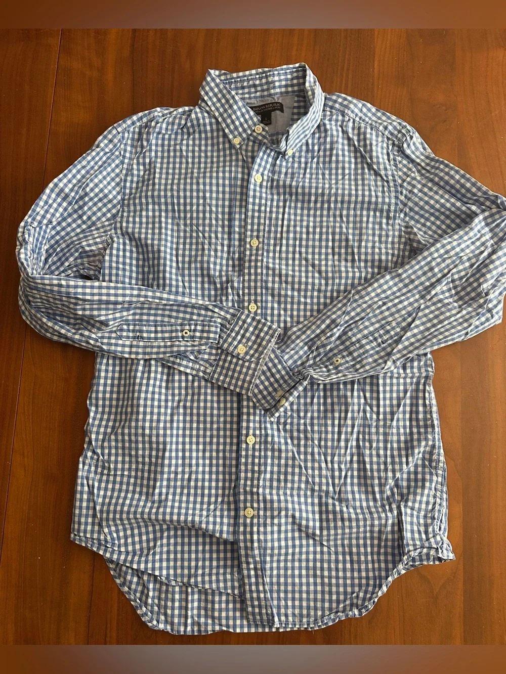 Banana republic checkered button up